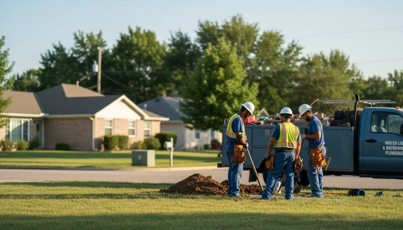 Residential water line and bathroom plumbing service in Grafton, NE